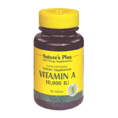 La vitamina A (Agua Dispersable) 10.000 UI Nature's Plus 90 Tabs