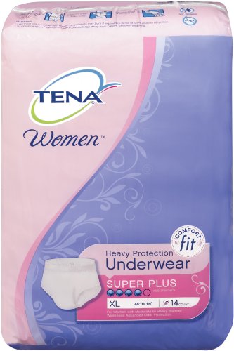 TENA para mujeres ropa interior de protección pesada, Super más absorbencia, XL, cuenta 14