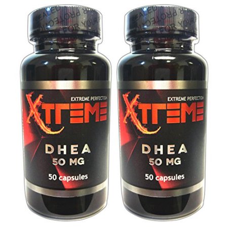 DHEA 50mg Suplemento Ultimate Nutrition paquete de 2 para promover niveles de hormonas balanceadas para los hombres y de las