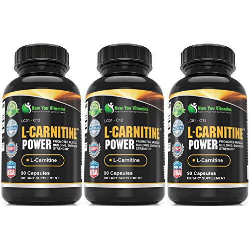 L-carnitina potencia la construcción de músculo, energía L-carnitina 1000mg 270 capsulas 3 botellas