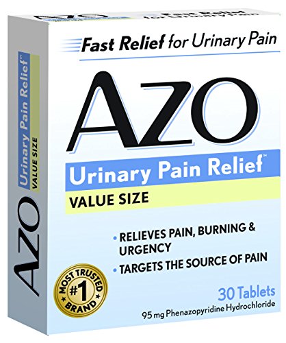Dolor urinario estándar AZO alivio tabletas, cuenta 30
