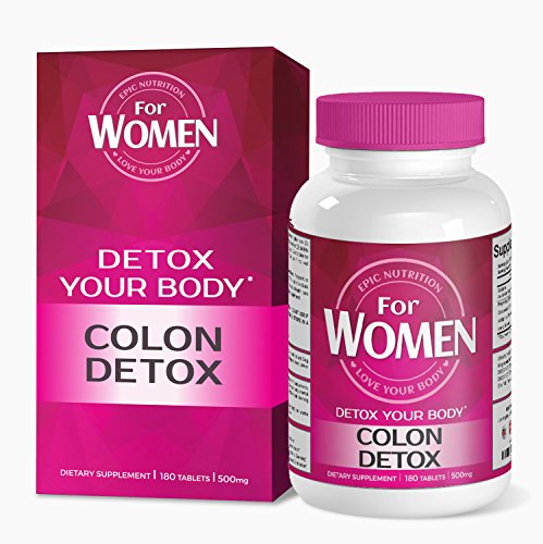 Épica nutrición Colon Detox suplemento digestivo para las mujeres, limpiar las toxinas y ayuda a perder peso en todo Natural manera, Estados Unidos hizo, 180 comprimidos