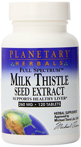 Planetary Herbals, espectro completo, leche cardo Extracto de la semilla, 260 mg, 120 tabletas
