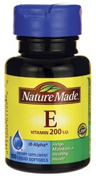 Nature Made vitamina E--200 UI - 100 cápsulas líquidas