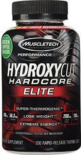 Hydroxycut Hardcore Elite-Svetol grano de café verde extracto fórmula, 200 ct, Coleus Forskohlii 100mg, Yohimbe 56,3 mg, 200mg verde café, 100mg L-Theanin (frasco con 200 CT)