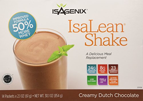 Isagenix Isalean ® Shake Natural holandés Chocolate cremoso - 14 X 1 comida paquetes X 2.1 oz, oz 30,1 total