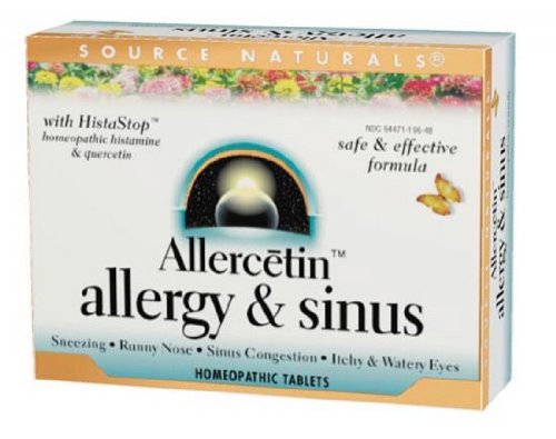 Source Naturals Allercetin alergia y sinusitis, 48 tabletas (paquete de 4)
