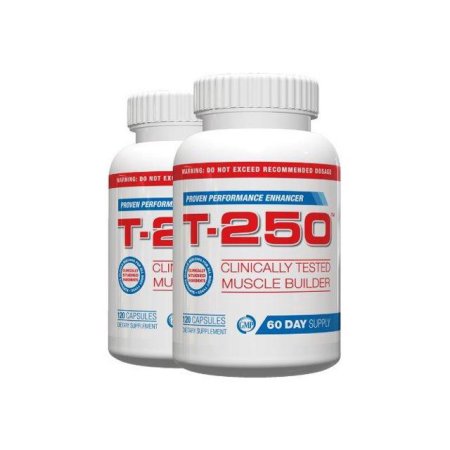 All Natural testosterona Booster para los hombres - T-250 (2 botellas) - 120 Cápsulas