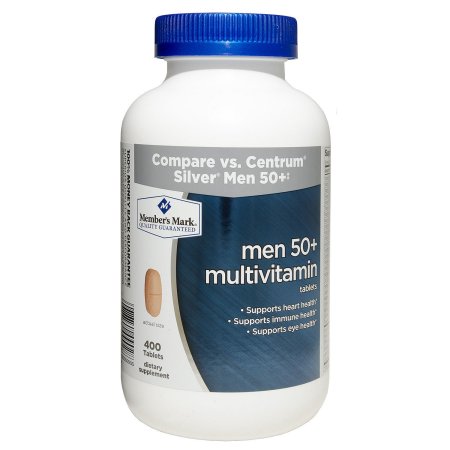 Marcos de miembro - Hombres mayores de 50 años de multivitaminas 400 comprimidos (Comparar con el Centrum)