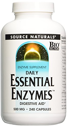 Source Naturals enzimas esenciales diarias, 500mg, 240 cápsulas