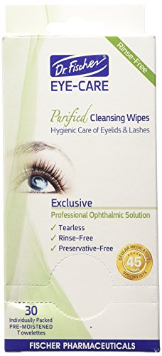 El Dr. Fischer-cuidado de los ojos no irritante sin conservantes purificada limpieza toallitas-30 Pack