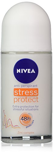 Nivea para el estrés de las mujeres protección antitranspirante Deo roll-on 50ml (1,7 onzas líquidas). Paquete de 3