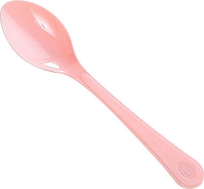 Bebé rosa cucharas de plástico 24 cuenta