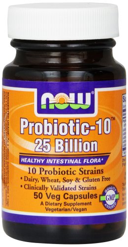 AHORA alimentos probióticos-10 25 billones, 50 Vcaps