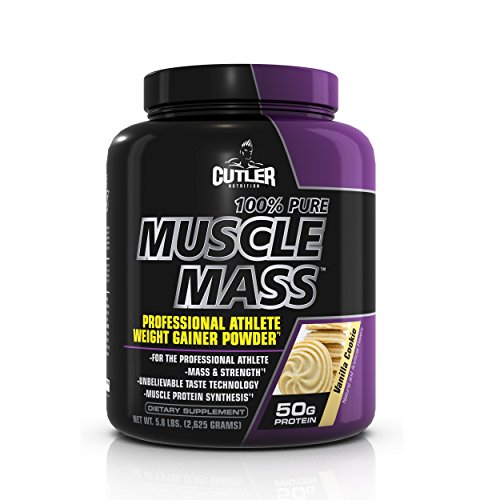 100% puro músculo masa profesional atleta de Cutler nutrición peso Gainer polvo, galleta de vainilla, 5,8 libras