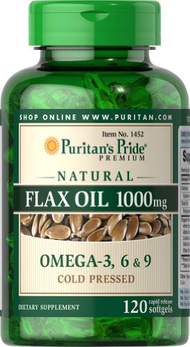 Pride Natural aceite de linaza 1000 mg-120 cápsulas de Puritan