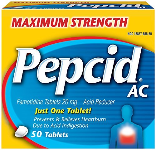 Pepcid AC máxima fuerza, tabletas de antiácido, cuenta 50