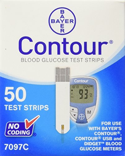 Glucosa en sangre Contour Bayer, tiras de ensayo 100
