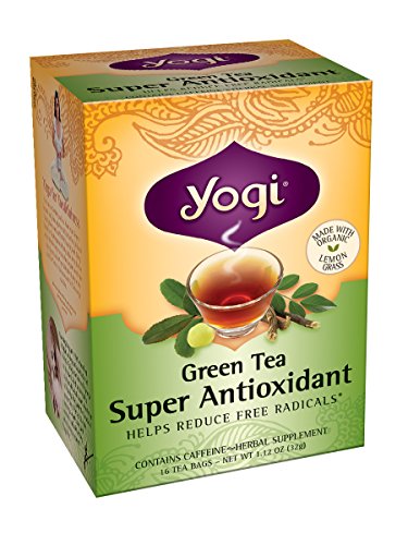 Yogui té verde té, 16 bolsas de té (paquete de 6), Super antioxidante