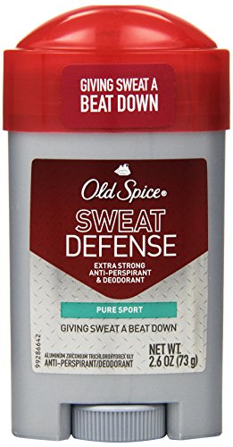 Old Spice, defensa de sudor, sólido antitranspirante y desodorante, puros palos de deporte, 2,6 onzas (paquete de 4)