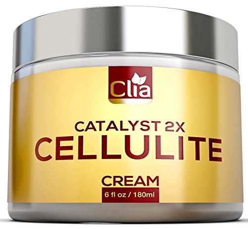 CLIA celulitis crema enorme 6 OZ - removedor de hoyuelo y loción Natural reafirmante para brazos, piernas y estómago - contiene: cafeína y manteca de cacao - reduce la apariencia de la celulitis