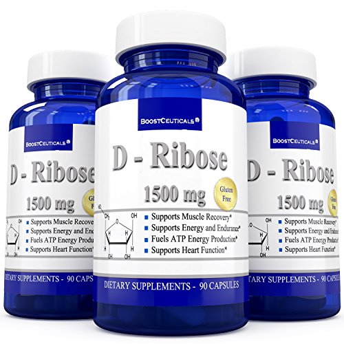 Boostceuticals D ribosa bioenergía ATP energía suplemento pastillas para músculo ejercen entrenamiento recuperación 90 cápsulas