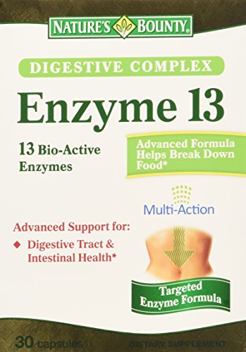 Las naturalezas Bounty digestivo enzima complejo 13 cápsulas, cuenta 30