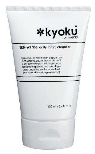 Kyoku para hombres Limpiador Facial diario, 3.4 onzas líquidas