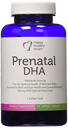 Feliz sano inteligente Prenatal DHA una vez Softgel fácil diario máximo recomendado dosis mejor embarazo DHA Omega grande para cuidado de la piel de maternidad debe tener para bebé cerebro hueso y desarrollo corporal