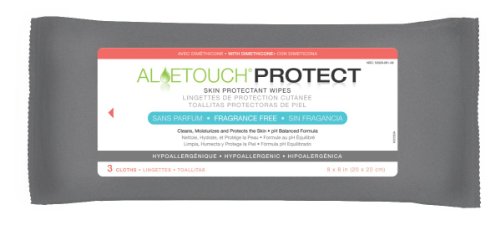 MEDLINE MSC095223H Aloetouch proteger piel Dimethicone Protectant Wipes