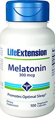 Vida extensión melatonina tiempo lanzado vegetariana tabletas, 300 mcg, 100 cuenta