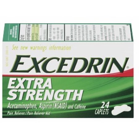 Excedrin Pain Relief Caplets Extra Strength 24 Cápsulas Pack de 2