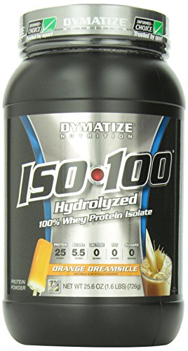 Aislar de proteína de suero 100% hidrolizada Dymatize ISO-100 - Orange Dreamsicle - 1,6 libras