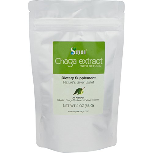 Polvo betulina - antioxidante Super Boost, soporta sistema de inmune (2 oz) de extracto de seta de Chaga siberiana