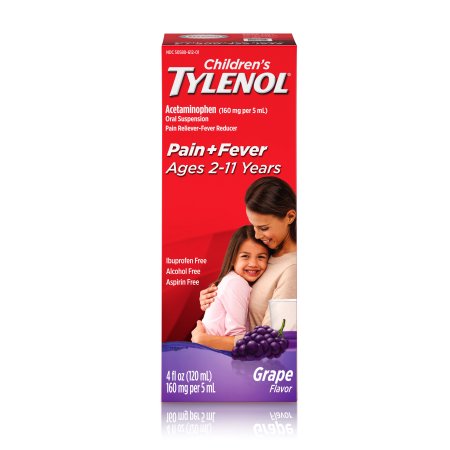 TYLENOL ® suspensión oral de los niños reductor de la fiebre y Analgésico uva 4 fl oz