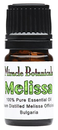 Milagro botánicos Melissa búlgaro (Lemonbalm) aceites esenciales - 100% puro Melissa Officinalis - grado terapéutico - 5ml