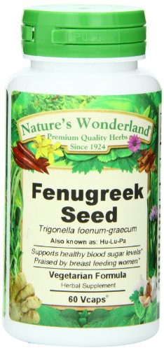País de las maravillas alholva semilla cápsulas de suplemento herbario de la naturaleza, 800 mg, frasco de 60 cápsulas