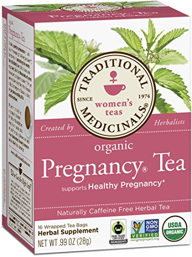 Medicinales tradicionales orgánicos embarazo té, 16 bolsas de té (paquete de 6)