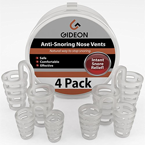 Gideon™ AntiRonquidos Nose respiraderos - ronquido Natural e instantáneo alivio - Pack de 4 / Stop Ronquida solución - Natural, rápido y Simple