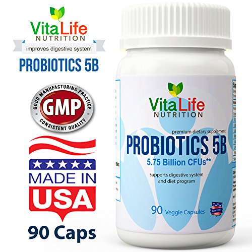 Suplemento de probióticos - 90 Caps - con Lactobacillus, Acidophilus y más - mejor probiótico para mujeres y hombres - ayudar a alivio del estreñimiento y soporte del sistema inmune - salud Intestinal