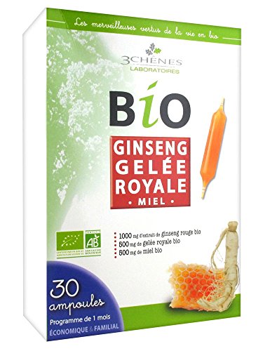 3 BIO Robles Ginseng jalea real Extra fuerte 30amp