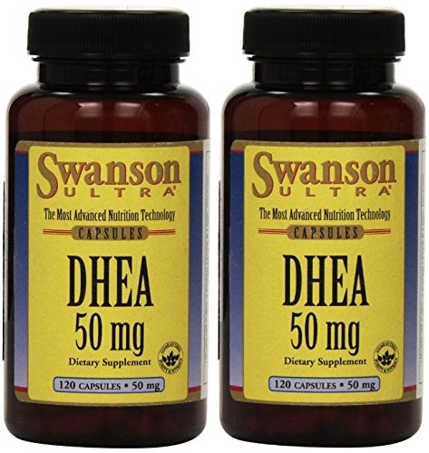 Swanson Ultra DHEA 50mg--2 botellas cada uno de 120 cápsulas