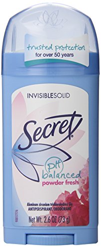 Polvo sólido Invisible secreto aroma fresco antitranspirante y desodorante 2,6 onzas (paquete de 4)