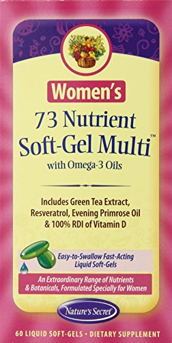 73 nutrientes Soft Gel multivitaminas secreta de las mujeres de la naturaleza, 60-Conde