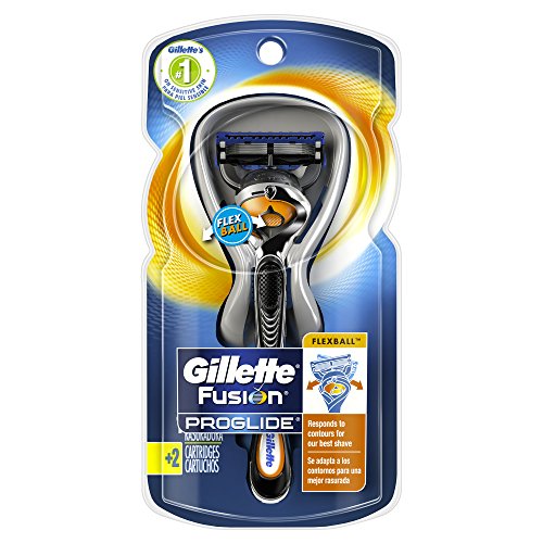 Maquinilla de afeitar de Gillette Fusion Proglide hombres con tecnología Flexball mango y 2 recambios de hoja de afeitar