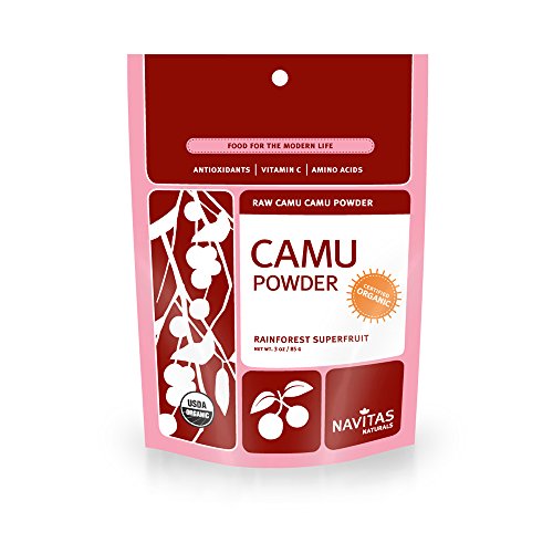 Navitas Naturals orgánico sin procesar Camu Camu polvo, bolsas de 3 onzas