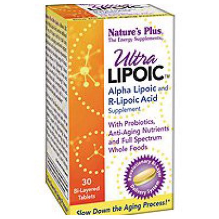 Ultra lipoico (alfa lipoico y ácido R-lipoico) Nature's Plus 30 de dos capas aquí