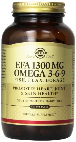 Solgar EFA Omega 3-6-9 suplemento, mg 1300, cuenta 120