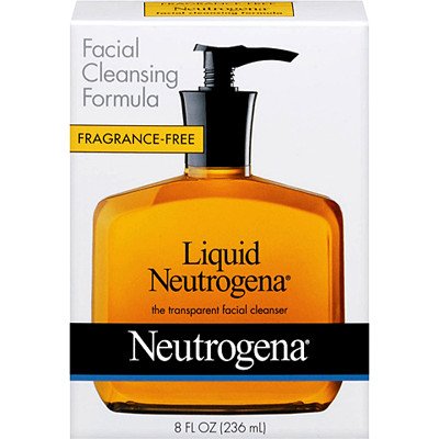 Libre de fragancia de Neutrogena fórmula líquida de Limpieza Facial, 8 onzas (paquete de 4)