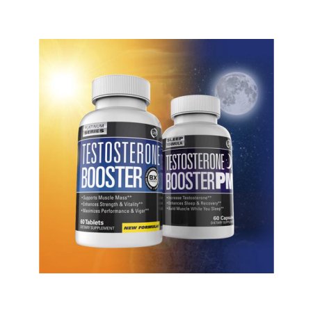 Testosterona y la ayuda del sueño Muscle Builder Suplementos, 30 Día AM / PM Pila